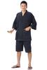 Watanosato Kurume Chijimi Jinbei Țesut cu un Model Fabricat în Calitate Mărimi Model, Japonia, Primul, S/M/L/LL/3L (M, Marinei)