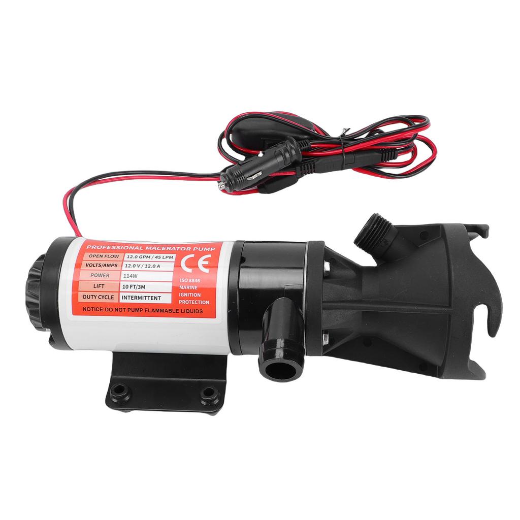 RV Waste Pump 12GPM LSMP1 120 02 Self Priming Macerator Pump for 12V Systems RVs Trailers Boats