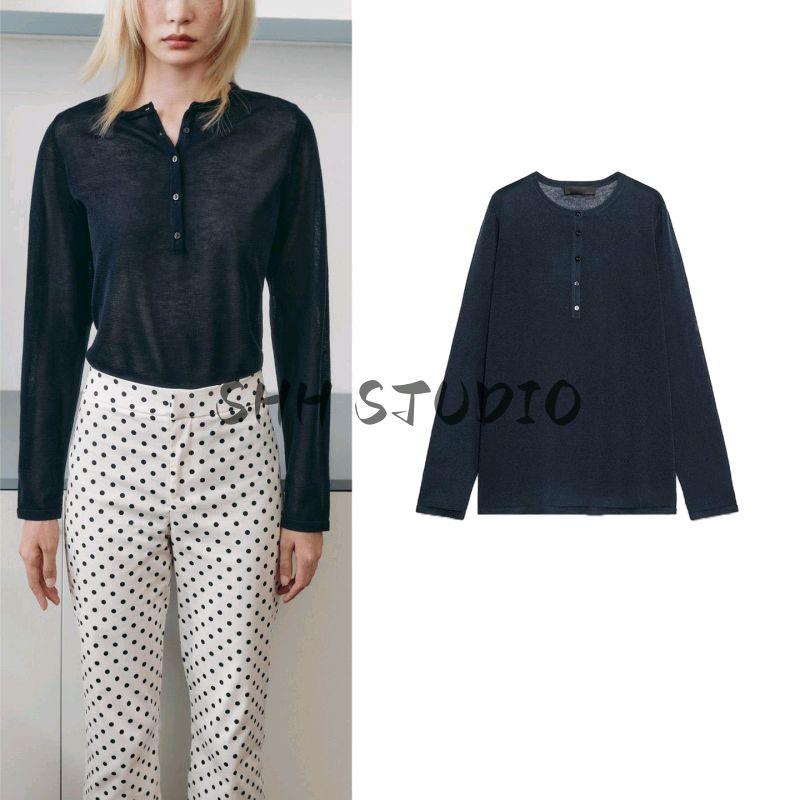 Autumn New Women's Clothing French Laziness Wind Flat Needle Minimalist Long Sleeve Crew Neck Casual Knitwear 2893136
