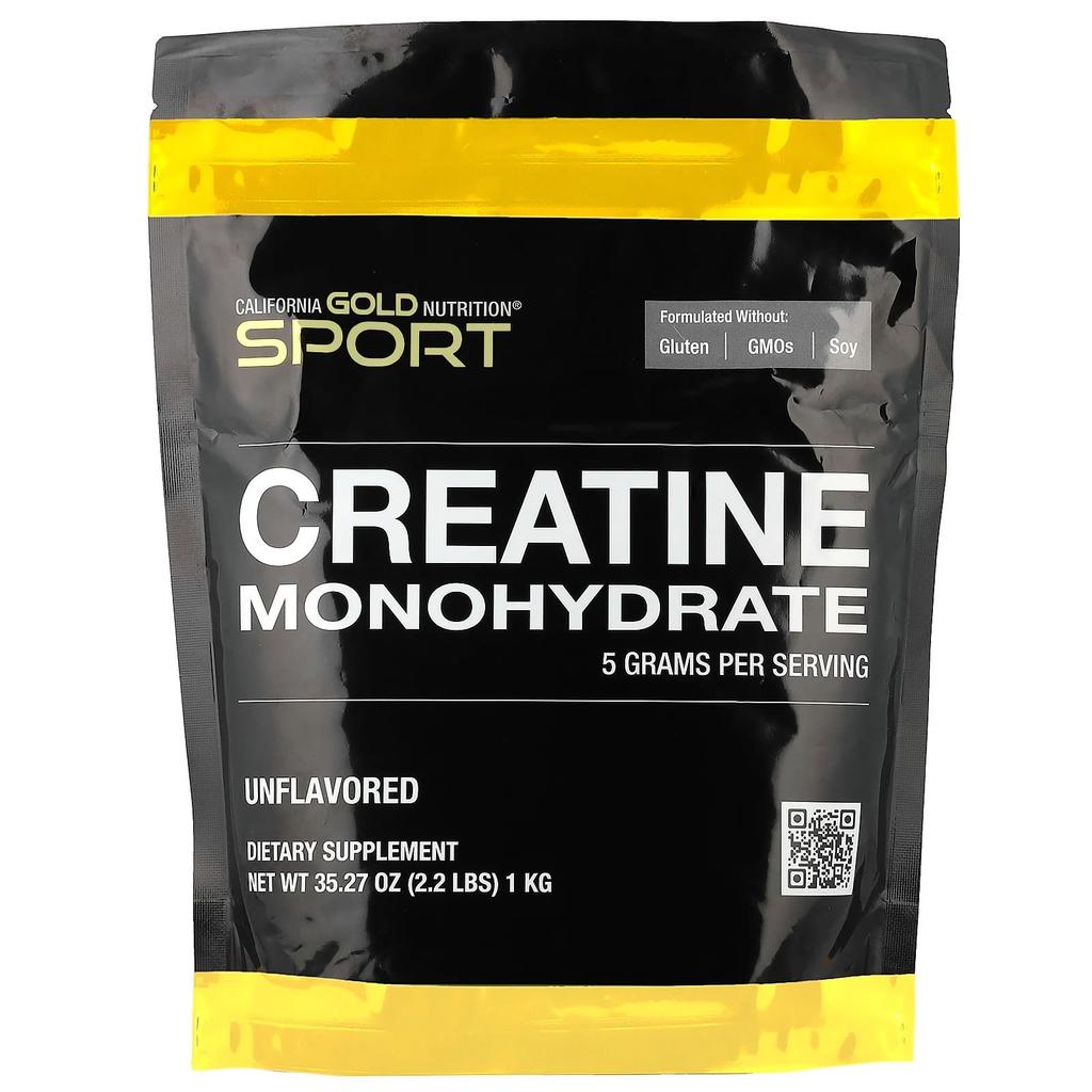 California Gold Nutrition, Sports, Creatine Monohydrate, Unflavored, 2.2 lb (1 kg)