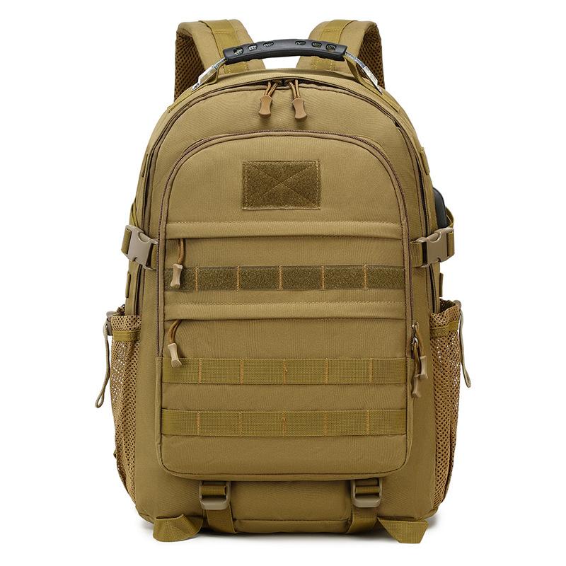 

Outdoor Special Combat Backpack Male Camouflage Backpack Multi-functional Large Capacity Hiking Camping Trip Mountaineering Bag коричневый