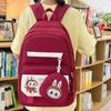 New Schoolbag Fashionable Four-piece Student Backpack Make-up Bag Trendy Large-capacity Backpack