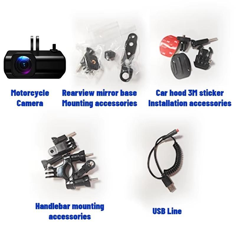 1080P Full HD Motorcycle Dash Cam Built-in WiFi IP66 Waterproof Shockproof Professional Riding Safety Recorder