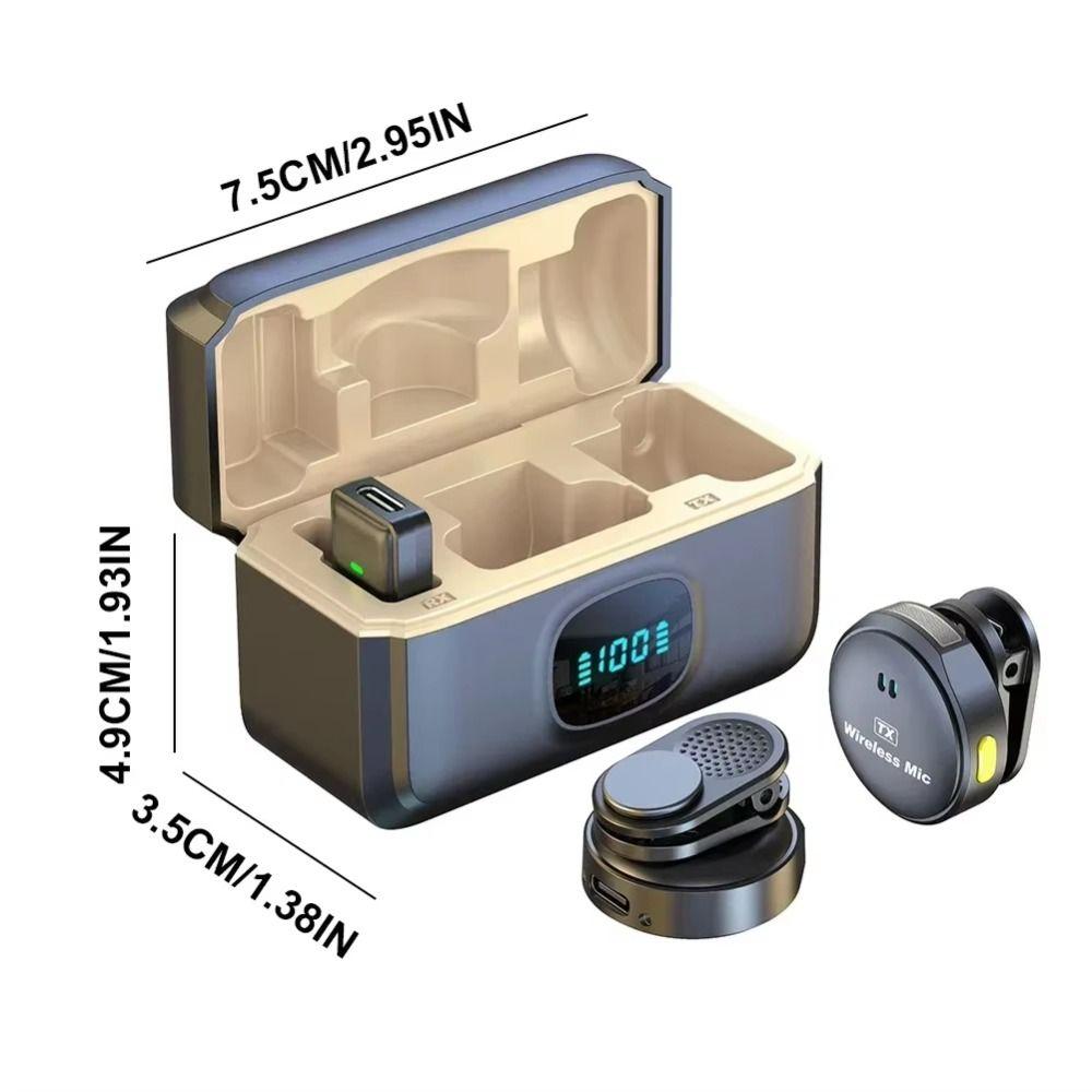 Magnetic Wireless Microphone Plug and Play Mini Microphone Digital Microphone  Live Broadcast