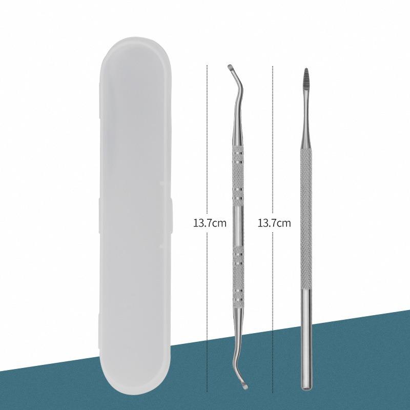 

Пилочка для вросших ногтей на ногах, односторонняя пилочка для ногтей, набор из 2 инструментов для ортопедии серебряный