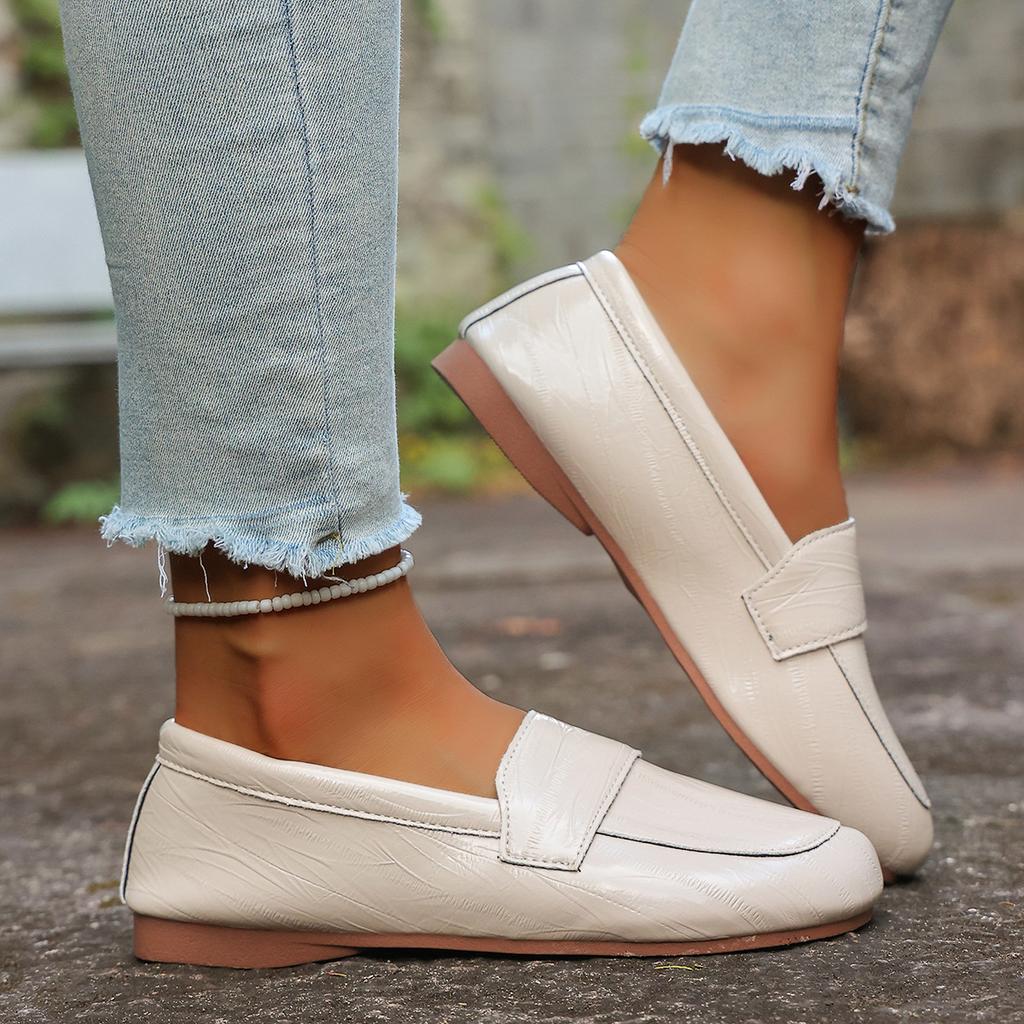 Soft-soled Single Shoes Women's 2025 Autumn New Flat Plus-size One-foot Lazy Beanie Shoes