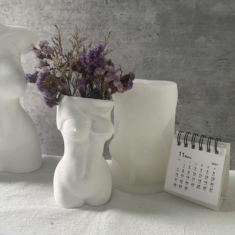 Silicone Flowerpot Mold Cements Pot DIY Succulent Making Mold Manual Clay Craft Silicone Gypsum Concrete Plant Pots