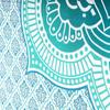 BLESS INTERNATIONAL Beautiful Indian Bohemian Psychedelic Hippie Ombre Window Curtain Panels for Bedroom, Living, Balcony (Green Passion Flower)