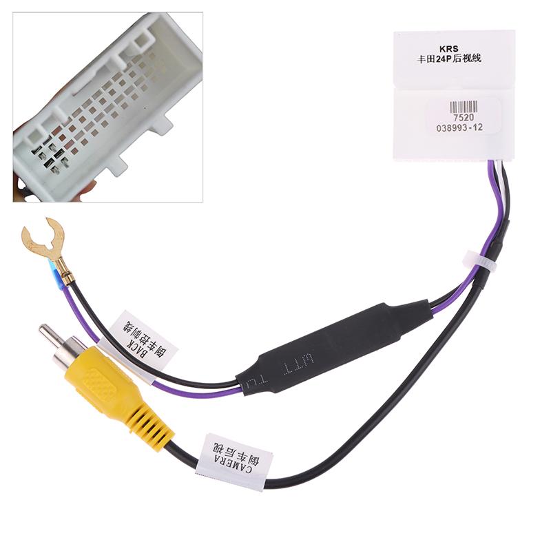 1Pc Diy Accessories 24Pin Auto Camera Video Output Car Reverse Camera Output Video Adapter Cable