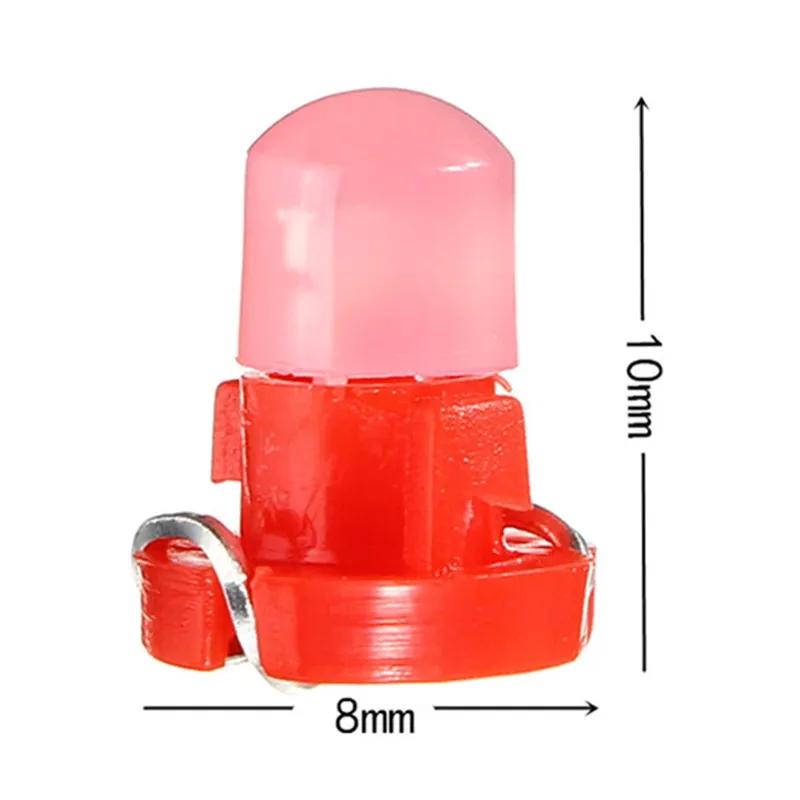 10Pcs T3 Red Car Dashboard Indicator Lights Led 1 SMD trument Panel Bulb Neo Wedge DC 12V Automobiles Interior Dash Lamps