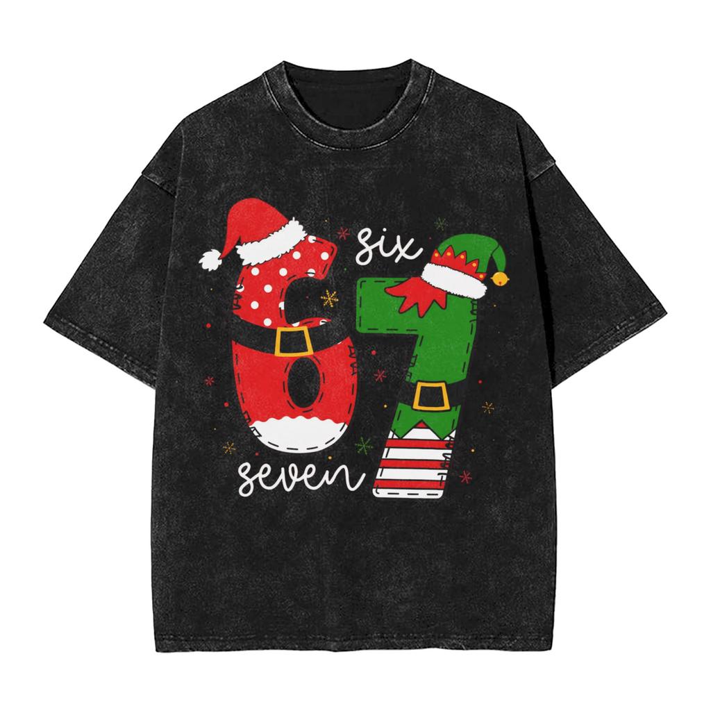 Six Seven Ice Cream Drip Baseball 67 Funny Meme T Shirt Beach Streetwear T Shirts Cotton Hippie Tee Shirt For Men Loose Top Tees