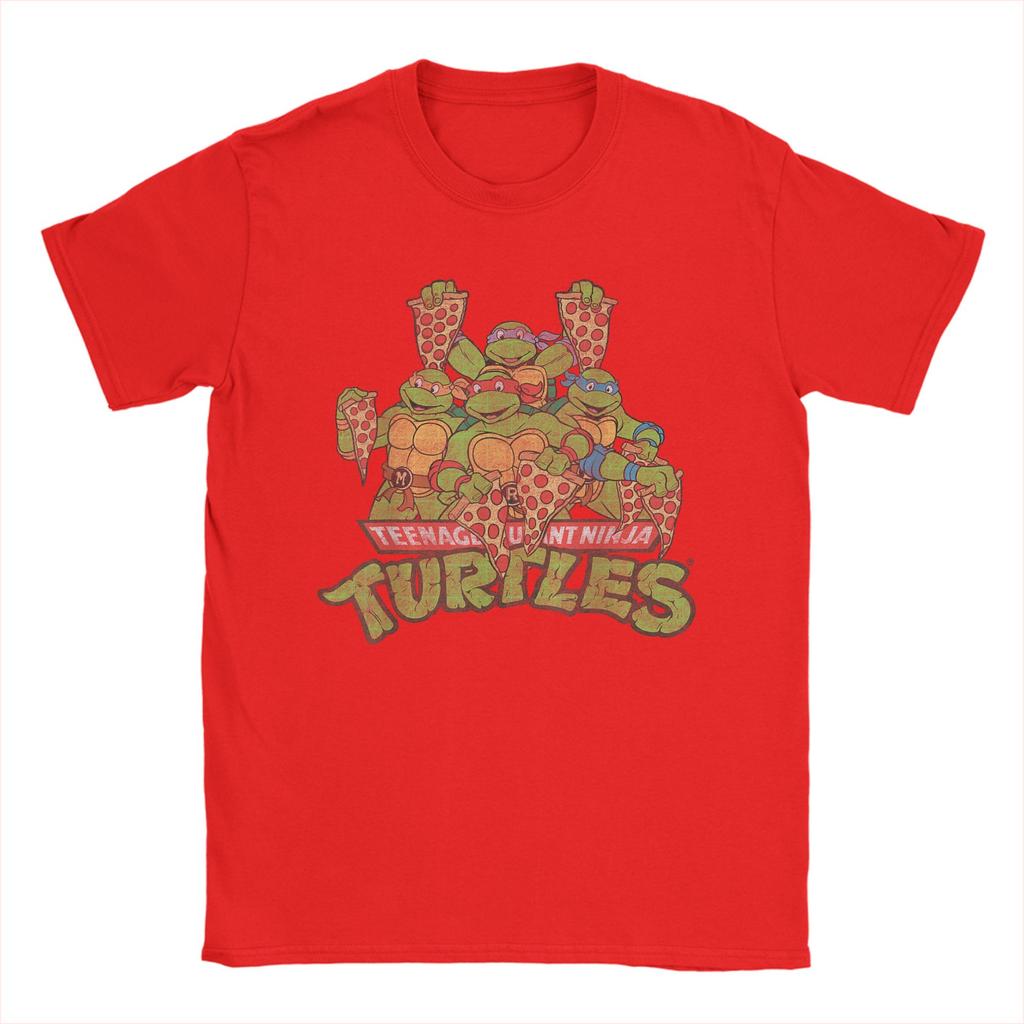 Ninja Turtles Multiple Smiles Slices T Shirt for Men Cotton Cool TShirts Tee Shirt Short Sleeve Clothing 4XL 5XL 6XL