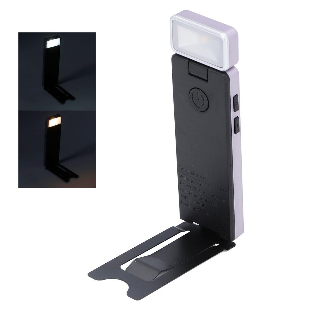light LED Clip Reading Light, 3 Color Modes, 4 Brightness Levels, USB Rechargeable with Flexible Head for Night Reading