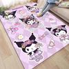 3D printed Kuromi cartoon rug, suitable for living room, bedroom, kitchen, doorway, children's non-slip floor mat, birthday gift