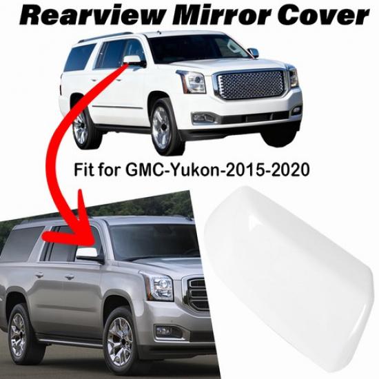 For 2015-2020 Chevy Tahoe Yukon GMC White Right Passenger Side Mirror Cover Cap