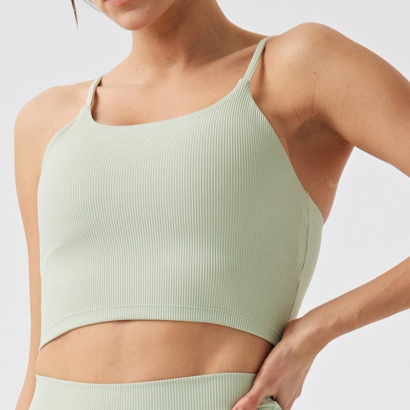 Экологичный спортивный бюстгальтер для йоги из переработанного нейлона Large