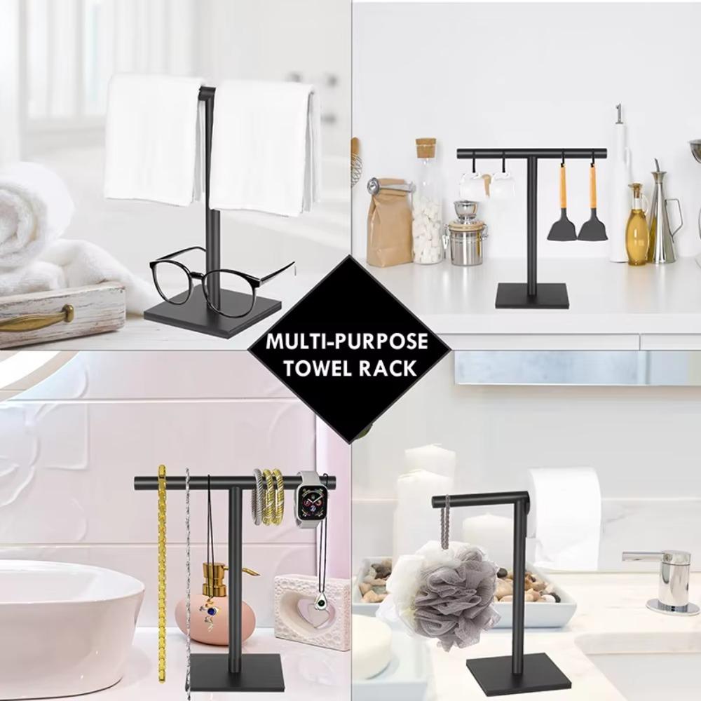 T-Shape Bathroom Towel Hanger Stainless Steel Towel Bar Rack Hand Towel Holder  Laundry Room