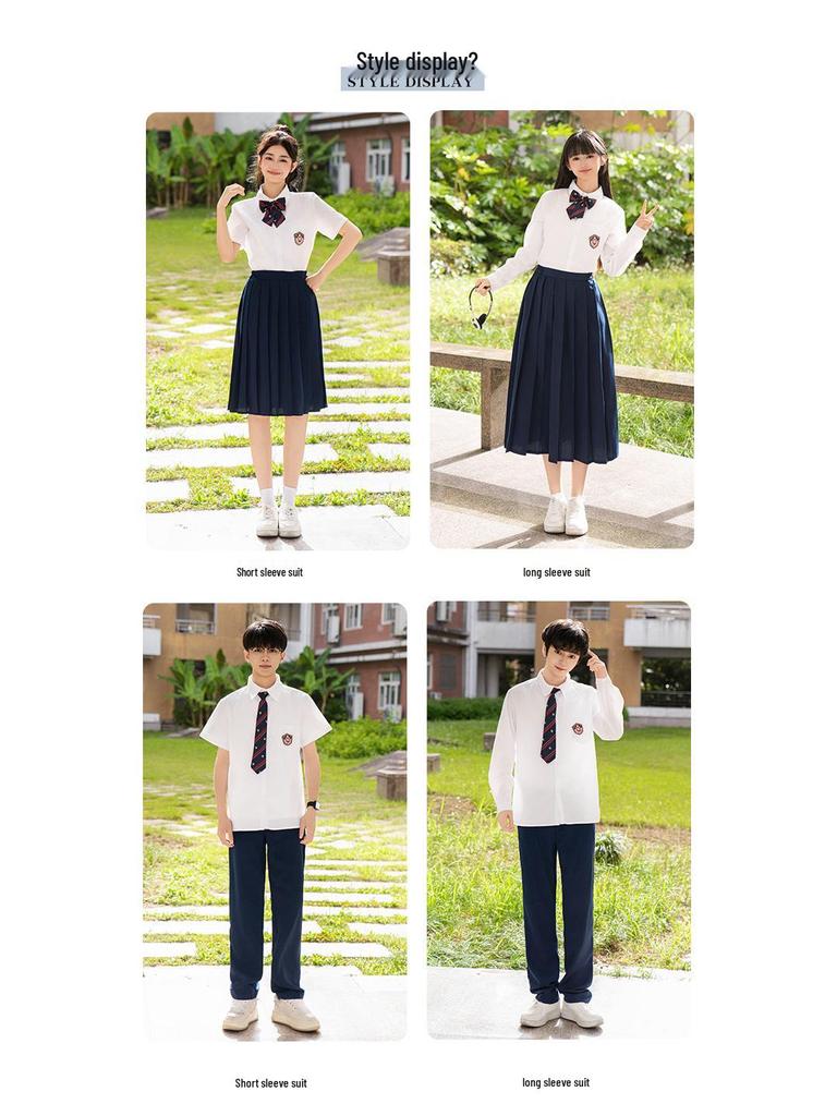 JK Style School Uniform: Pleated Skirt Set for Middle & High School Sports, Choir, Poetry Events