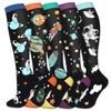 5/6 Pairs Compression Socks Varicose Veins Stockings New Pattern Calf Pressure 15-20Mmhg Men Women Work Sports Yoga Calf