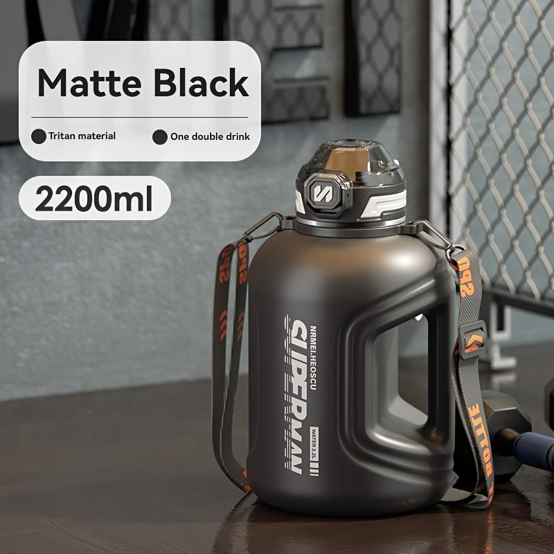 Water Bottle with Capacity Graduation, 2200ml/2600ml, with Handle and Tote, with Tea Compartment, Suitable for Fitness, Outdoor, Daily Use