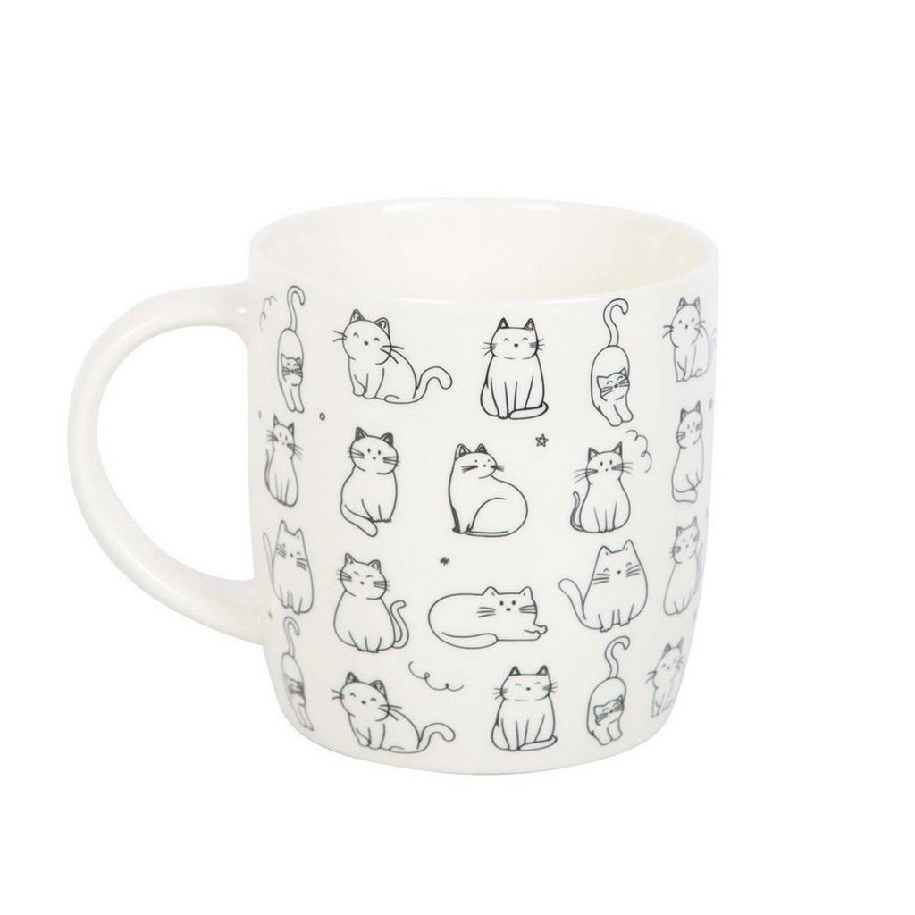 Something Different White Happy Cat Mug