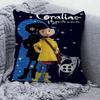 Anime Movie Coraline Classic Anime Pillow Cushion Cover Pillowcase Living Room Sofa Home Decor Customized