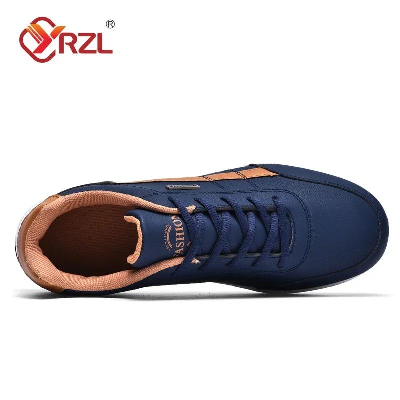 YRZL Herrenschuhe Frühling Herbst wasserdichte Wanderschuhe Freizeit Herren Leder Sportschuhe rutschfeste Schuhe Tennis für Herren