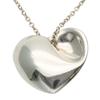 Used TIFFANY&Co. Necklace Fold heart Silver925 5.1g Silver cute
