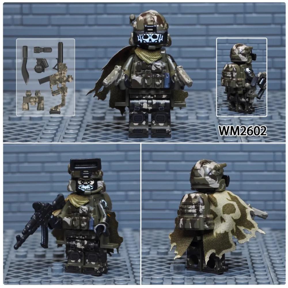 WM6147 WM6168 WM6169 Militaire Serie SWAT Special Forces Bouwsteen Commando Soldaat Stad Politie Pet Mini Actiefiguur Speelgoed
