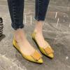 Women's Flat Shoes Yellow Moccasins Pointed Toe Slip-on Ladies Footwear High Quality Fashion Elegant Dress Fashionable Chic Non