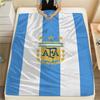 1PC Argentina national FC Print Flannel Blanket, High quality Comfortable for All Seasons, Home Decor, Warmth and Comfort, Perfect for Christmas Gifts