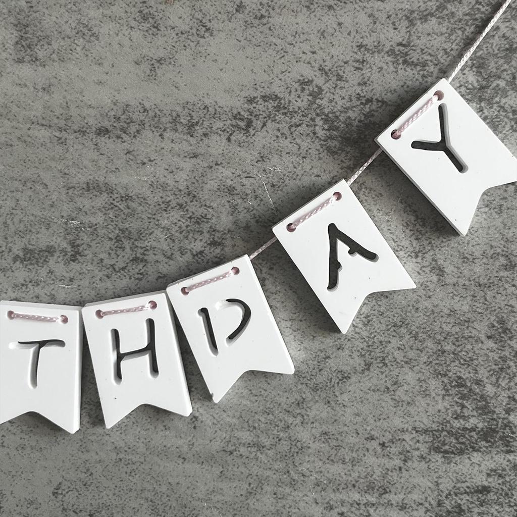 Silicone Alphabet Banner Mold Hand-Making Pendant Moulds Silicone Texture Suitable for Wall Decoration and Art Crafting