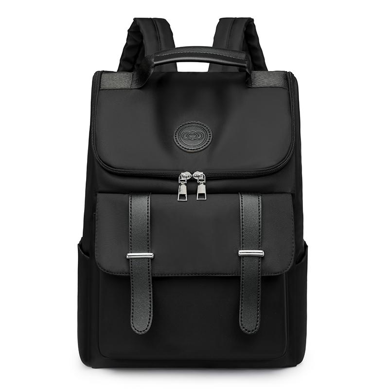 Backpack Women's Solid Color Schoolbag Large Capacity Backpack