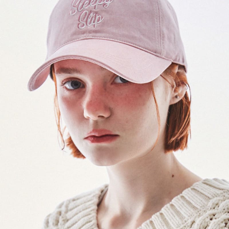 

SLEEPYSLIP SPELLING POWDER PINK BALL CAP free