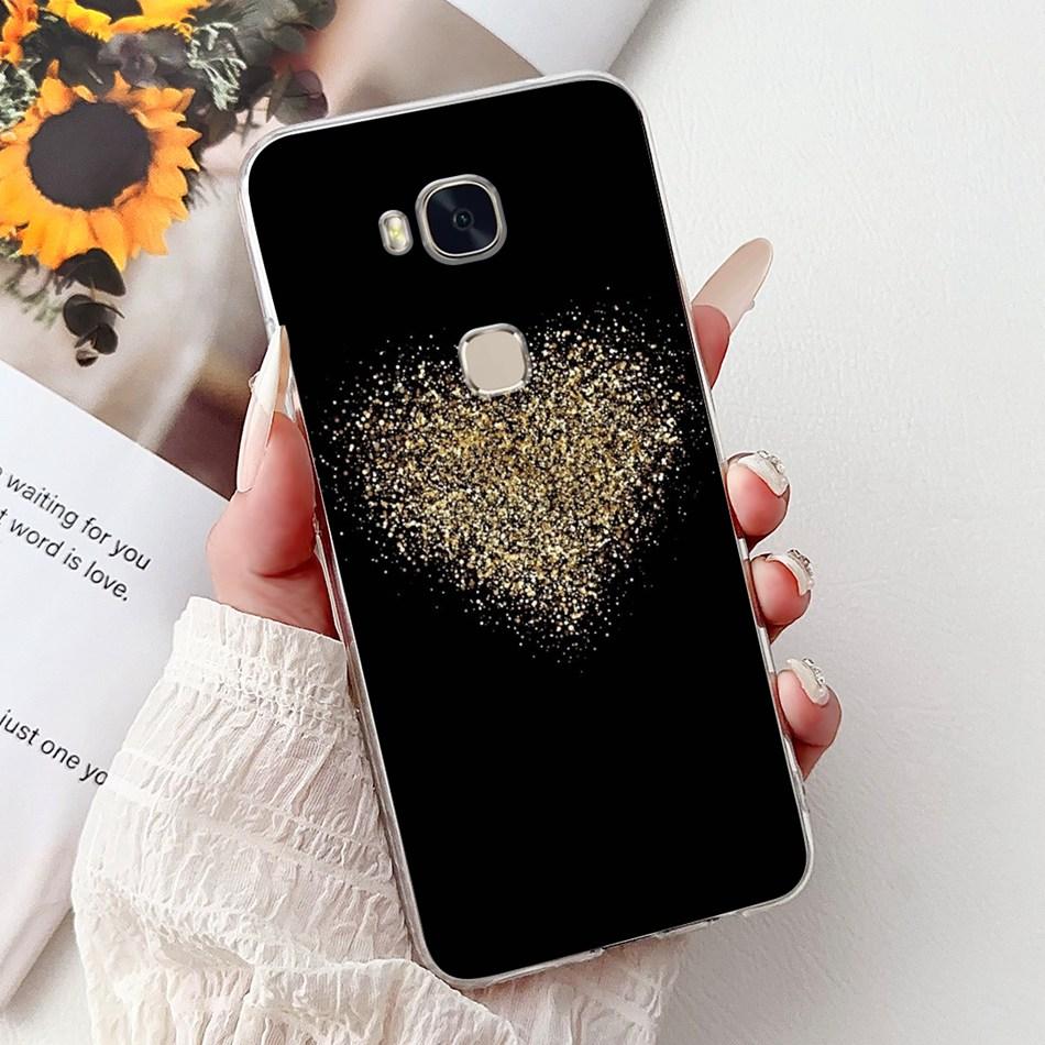 For Huawei Honor 5X GR5 2015 2016 KII-L21 L22 Elegant Floral Butterfly Phone Case For Honor5X KIW-L22 Soft Silicone TPU Cases