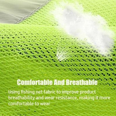 Chaleco de Seguridad de Alta Visibilidad Unisex para Verano con Bolsillos y Cremallera Material de Malla Duradero Ideal para Construcción Trabajadores al Aire Libre