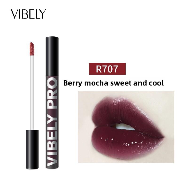 VIBELY Little Black Mirror Mirror Air Lip Glaze Watery Black Tube Moisturising Nourishing Mirror Gloss Lip Gloss Lipstick