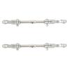 2pcs RC Rear Upper Suspension Pull Rod Aluminum Alloy Silver Accessories for Corally Kronos 6S 1/8 RC Car