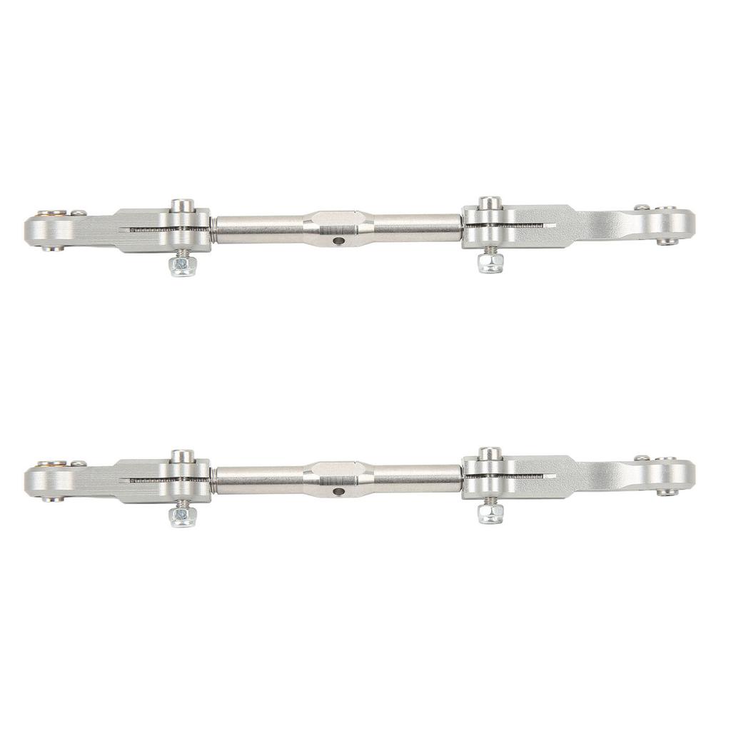 2pcs RC Rear Upper Suspension Pull Rod Aluminum Alloy Silver Accessories for Corally Kronos 6S 1 8 RC Car