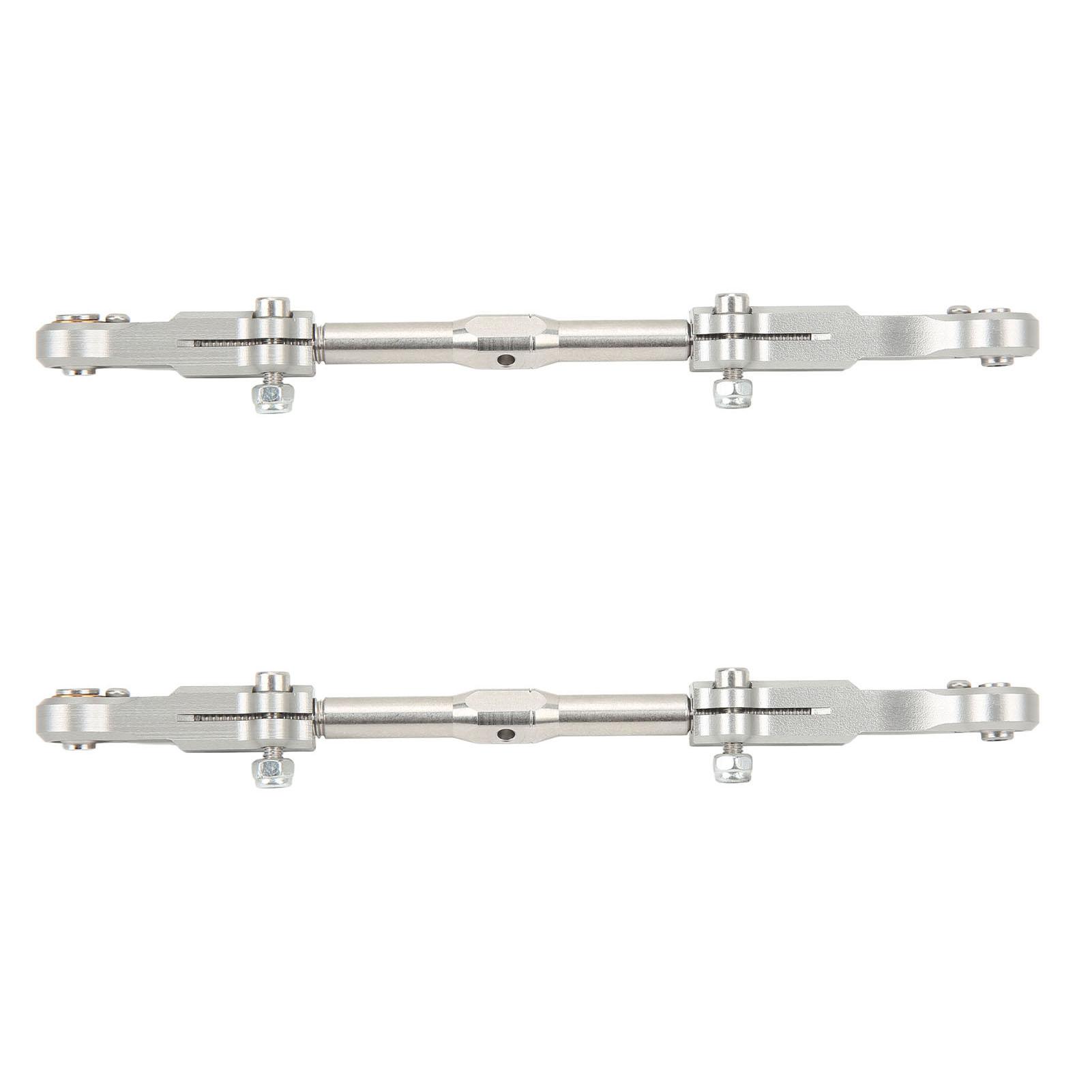

2pcs RC Rear Upper Suspension Pull Rod Aluminum Alloy Silver Accessories for Corally Kronos 6S 1/8 RC Car