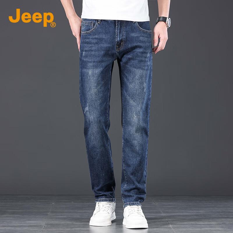 JEEP Men's 2025 Autumn Retro Straight Leg Jeans