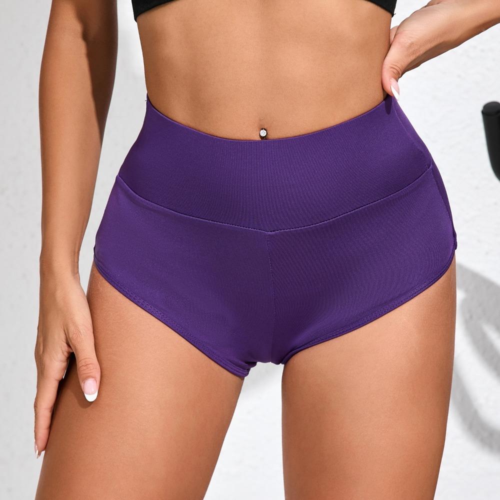 Women's High Waist Skinny Yoga Shorts Milk Silk Peach Butt Running Fitness Sport Hot Pants