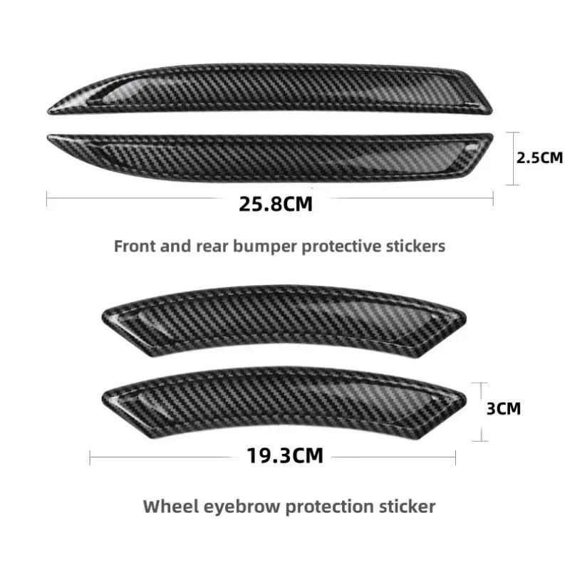 Universal Car Front Rear Bumper Corner Protector Guard Car Wheel Eyebrownti-collision Edge Protection Decoration Strip