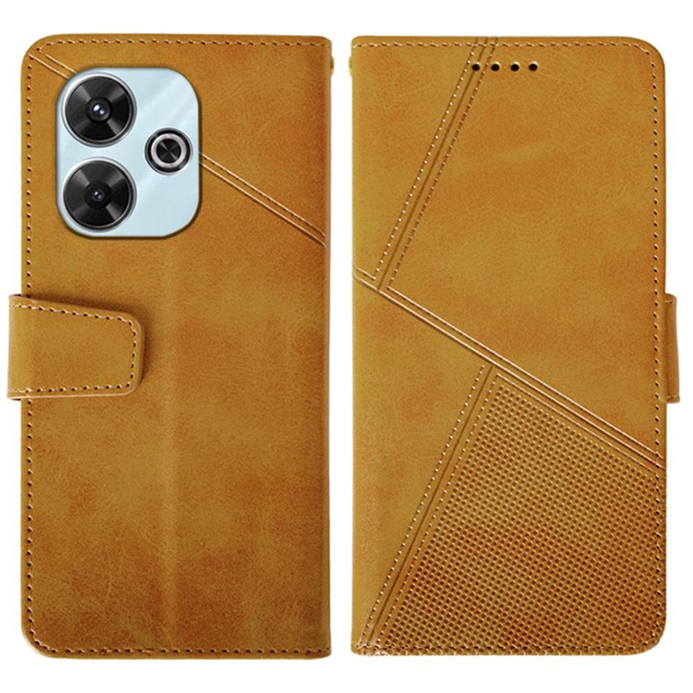 

For Xiaomi Redmi 13 5G/13 4G Case PU Leather Wallet Phone Cover Orange