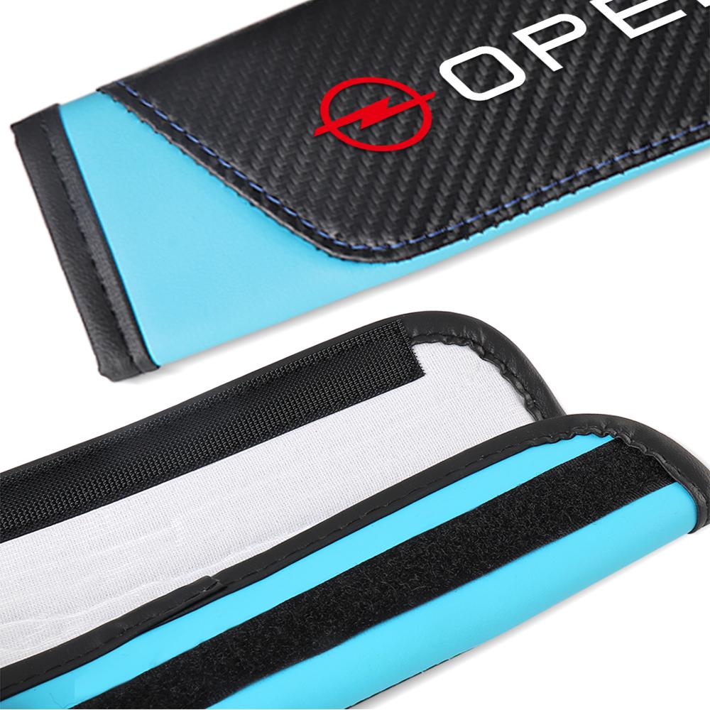 2Pc Car Seatbelt Shoulder Protector Cover Safety Belt Ornament Accessories For Opel OPC Astra J G K Insignia Corsa Car Valve Cap