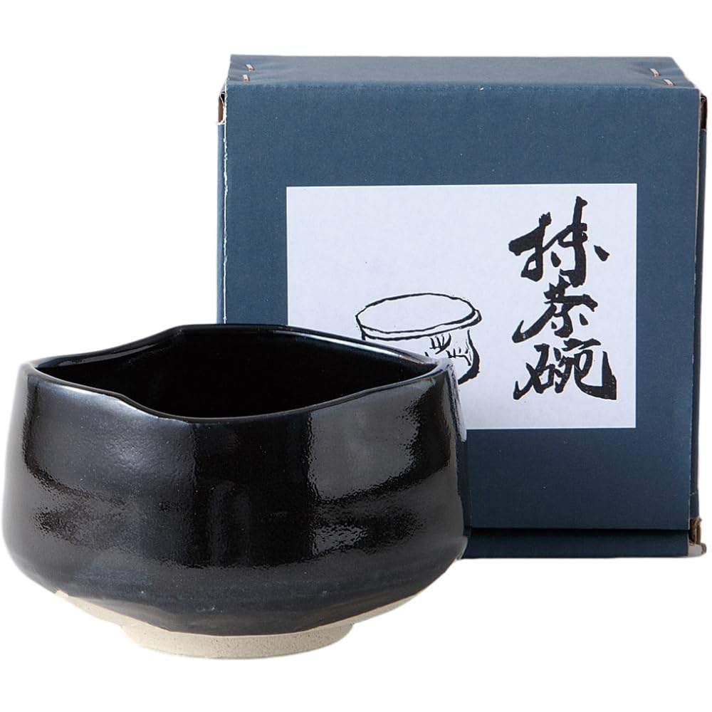 

Matcha x Yuzu Tenmoku Mino Made in Japan Ale-net Bowl, 11.8 H7.7cm, Pattern, Ware, чёрный
