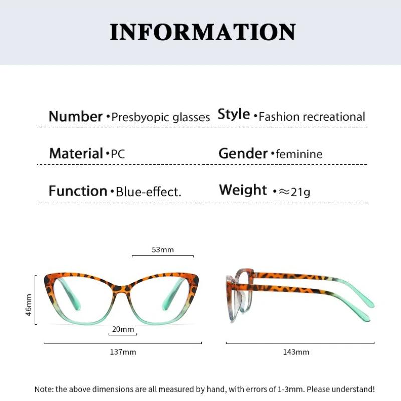 Men Women New Cat-eye Large Frame Presbyopia Glasses Fashionable Personalized High-definition Anti-blue Light Reading Glasses