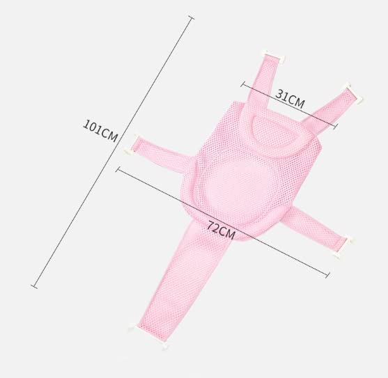 Alfombrilla de baño para bebé con forma de cruz, sensación de seguridad, ligera, transpirable, no se enfría, esponja 3D, cómoda, ayuda para el baño, plegable