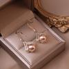 Imitation Pearl Flowers Fringe Long Dangle Earrings For Women Elegant Temperament Dainty  Luxury Jewelry