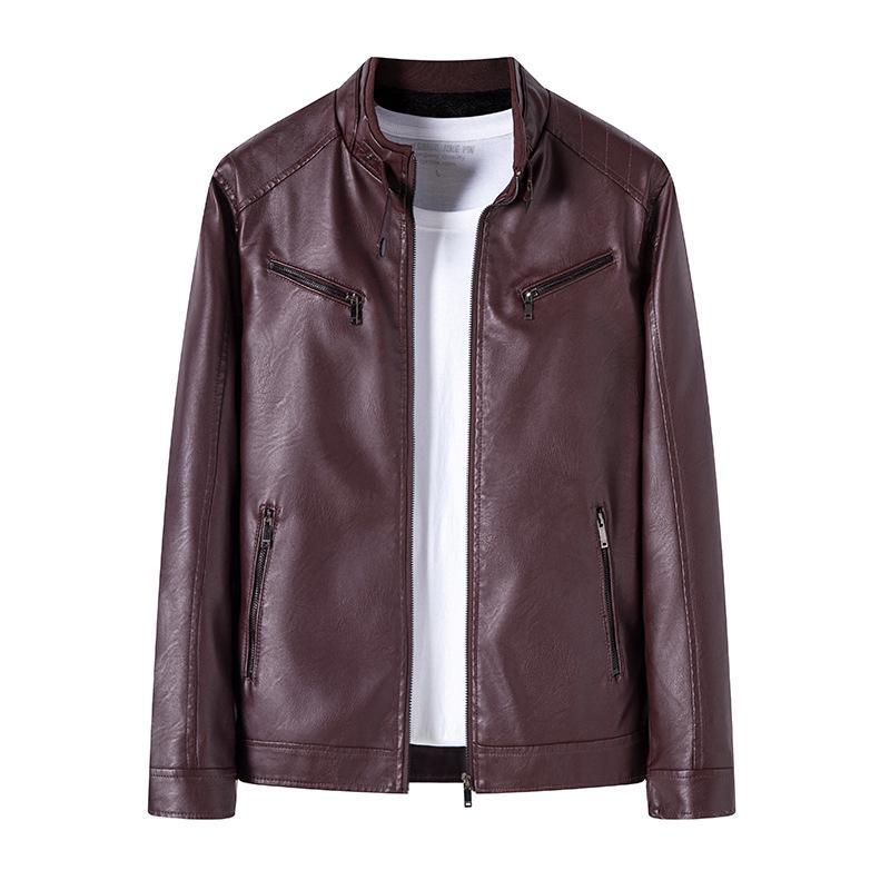Men's Korean Style Warm Leather Jacket - Autumn & Winter Casual Fashion with Plus Velvet